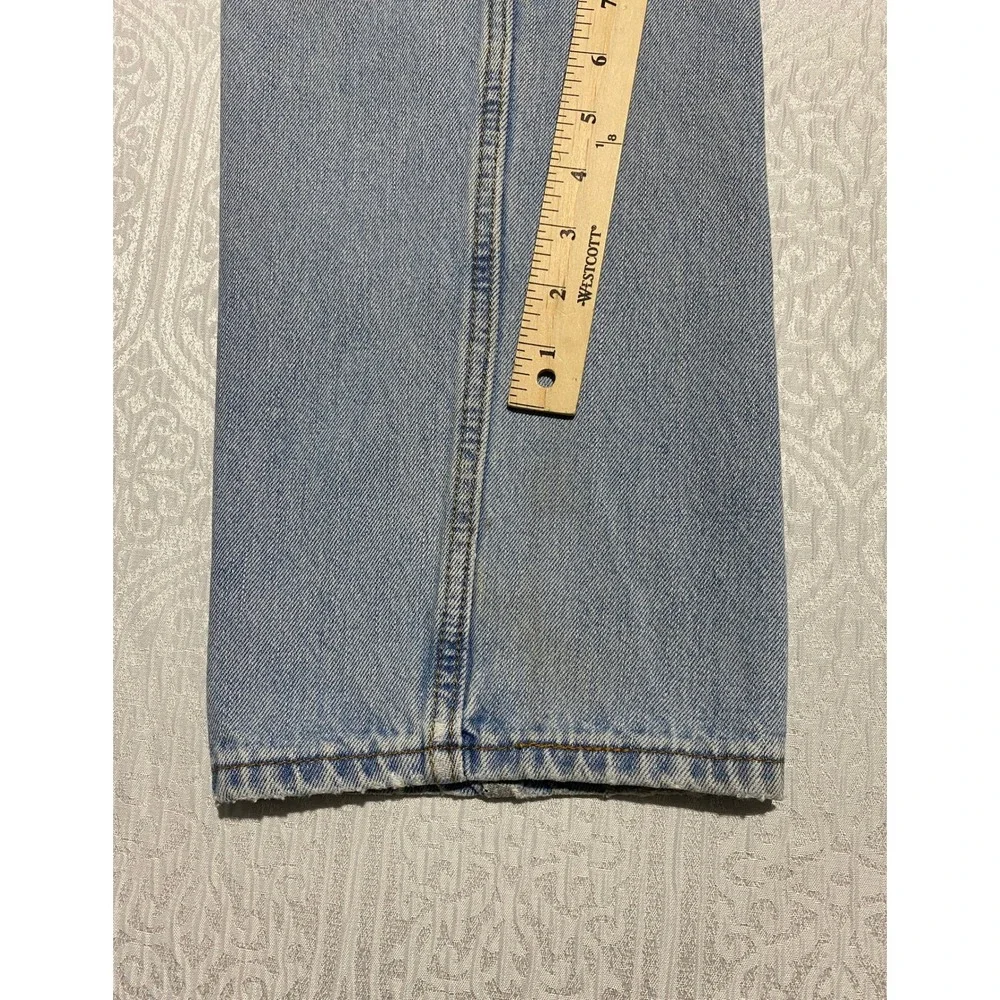 Levis 505 Regular‎ Fit Jeans Mens 38×32 Light Wash Blue Denim Pants